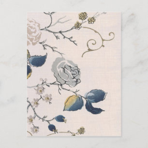 Carte Postale Vintage japonais Floral Fabric Art 153