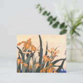 Carte postale vintage japonais Iris Flower (Debout devant)