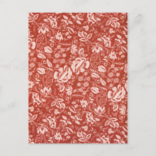 Carte Postale Vintage Jardin Floral Rustique Brown