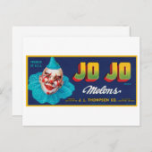 Carte Postale Vintage JO JO Melons Crate Étiquette (Devant / Derrière)