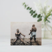 Carte Postale Vintage Johnson VS Jeffries (Debout devant)