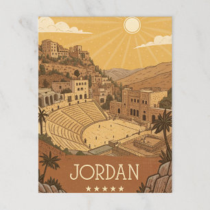 Carte Postale Vintage Jordanie Ancienne ville
