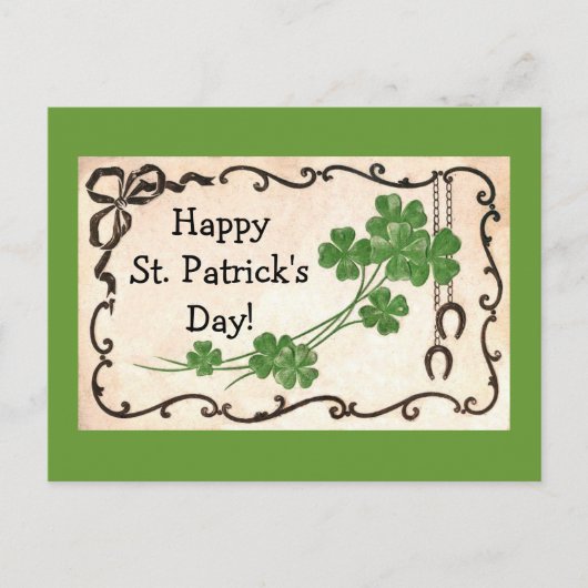 Carte Postale Vintage Joyeuse Saint Patrick ! (Devant)