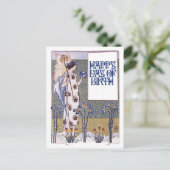 Carte Postale Vintage Joyeux anniversaire (Debout devant)