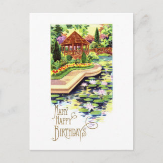 Carte postale vintage Joyeux Anniversaire