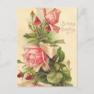 Carte Postale Vintage Joyeux Anniversaire