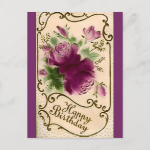 Carte Postale Vintage Joyeux Anniversaire
