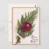 Carte Postale Vintage Joyeux anniversaire (Devant / Derrière)