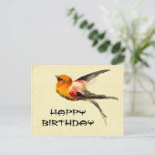 Carte Postale Vintage Joyeux Anniversaire (Debout devant)