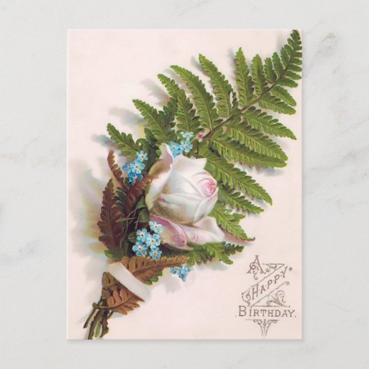 Carte Postale Vintage Joyeux anniversaire (Devant)