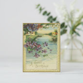 Carte postale vintage Joyeux anniversaire (Debout devant)