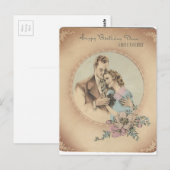 Carte Postale Vintage Joyeux Anniversaire "Mario" (Devant / Derrière)