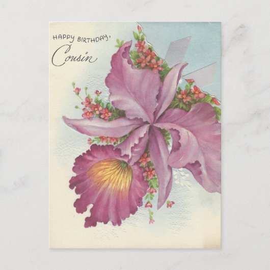 Carte Postale Vintage Joyeux Cousin d'anniversaire (Devant)