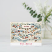 Carte postale vintage Joyeux Noël (Debout devant)