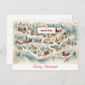 Carte postale vintage Joyeux Noël (Devant / Derrière)