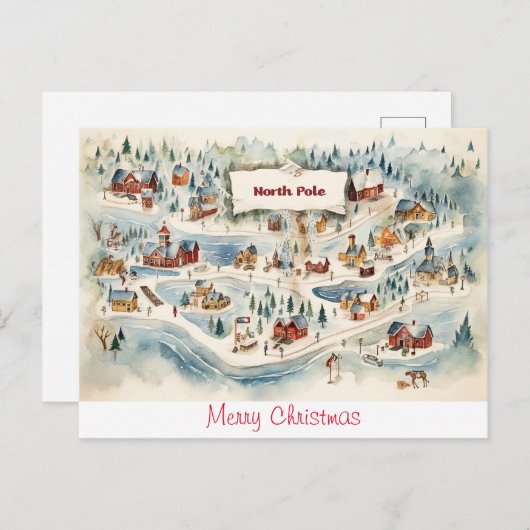 Carte postale vintage Joyeux Noël (Devant / Derrière)