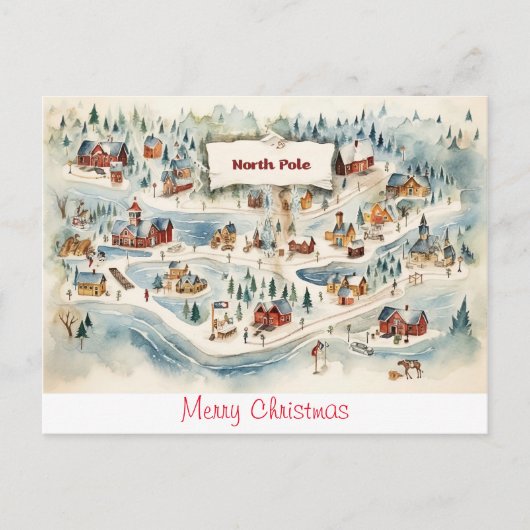 Carte postale vintage Joyeux Noël (Devant)