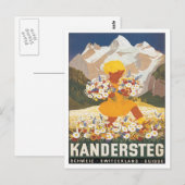 Carte Postale Vintage Kandersteg Suisse (Devant / Derrière)