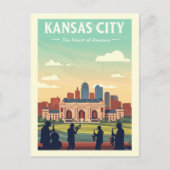 Carte Postale Vintage Kansas (Devant)