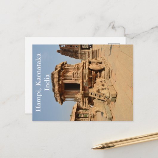 Carte Postale Vintage Karnataka Inde Tourisme Vintage (Devant/Arrière en situation)