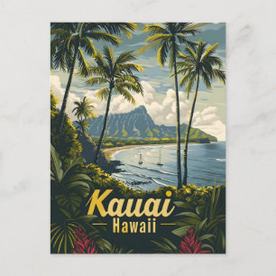 Carte Postale Vintage Kauai Hawaii