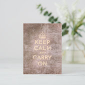 Carte Postale Vintage keep calm and carry on (Debout devant)