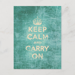 Carte Postale Vintage keep calm and carry on