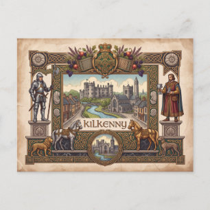 Carte postale vintage Kilkenny Irlande Patrimoine