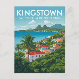 Carte Postale Vintage Kingstown Travel
