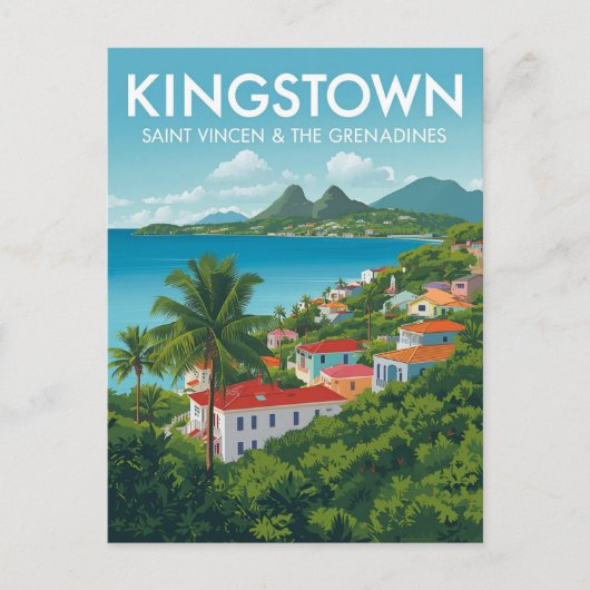 Carte Postale Vintage Kingstown Travel (Devant)