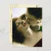 Carte postale Vintage Kissing Couple (Devant / Derrière)