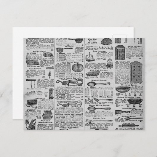 Carte Postale Vintage Kitchen (Devant / Derrière)