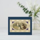 Carte postale vintage Kitten Christmas (Debout devant)