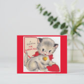 Carte postale Vintage Kitty Cat Valentine (Debout devant)