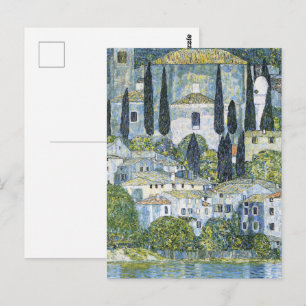 Carte Postale Vintage Klimt Église dans Cassone Paysage Art