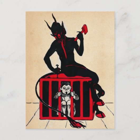 Carte postale vintage Krampus (Devant)