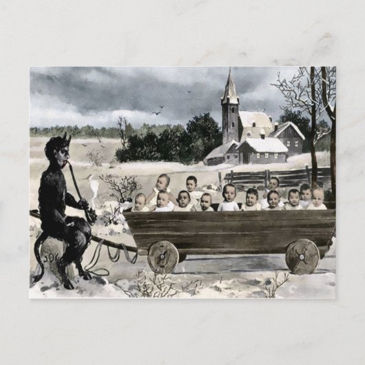 Carte postale vintage Krampus (Devant)