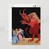 Carte postale vintage Krampus (Devant / Derrière)