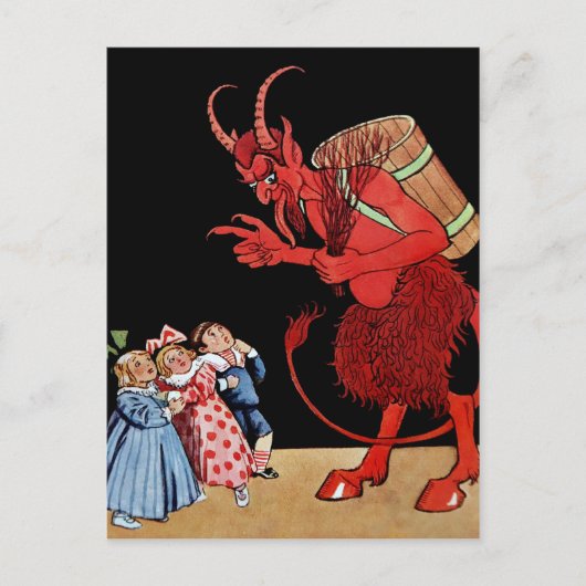Carte postale vintage Krampus (Devant)