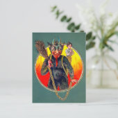 Carte postale vintage Krampus (Debout devant)