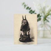 Carte postale vintage Krampus Chien (Debout devant)
