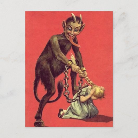 Carte postale vintage Krampus Christmas (Devant)