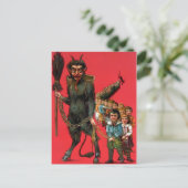 Carte postale vintage Krampus Christmas (Debout devant)