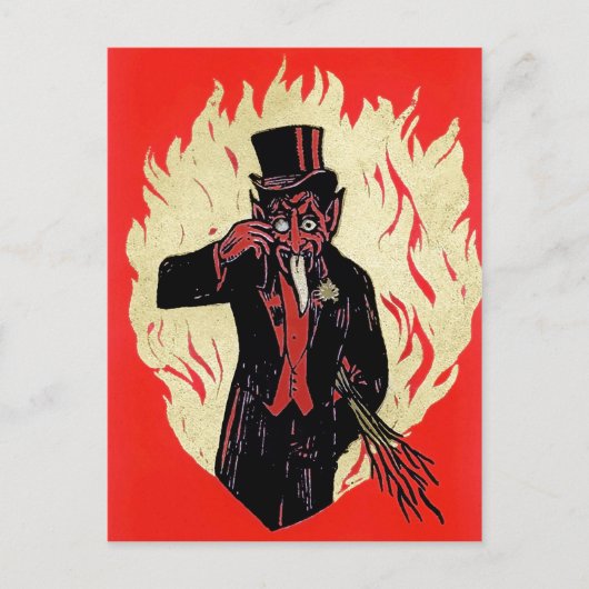 Carte Postale Vintage Krampus Devil (Devant)