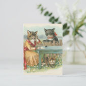 Carte postale Vintage "La famille des chats" (Debout devant)
