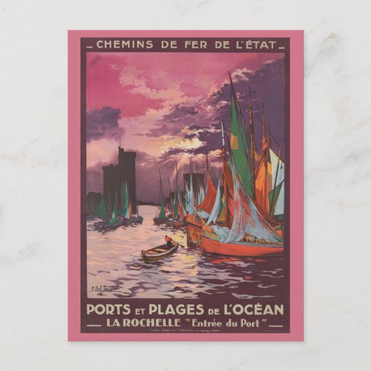 Carte Postale Vintage La Rochelle France (Devant)