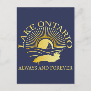 Carte Postale Vintage Lac Ontario Toujours et À Jamais