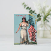Carte Postale Vintage Lady Liberty (Debout devant)