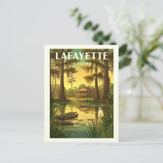 Carte Postale Vintage Lafayette Louisiane (Debout devant)