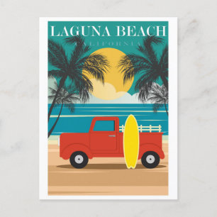Carte Postale Vintage Laguna Beach California Travel